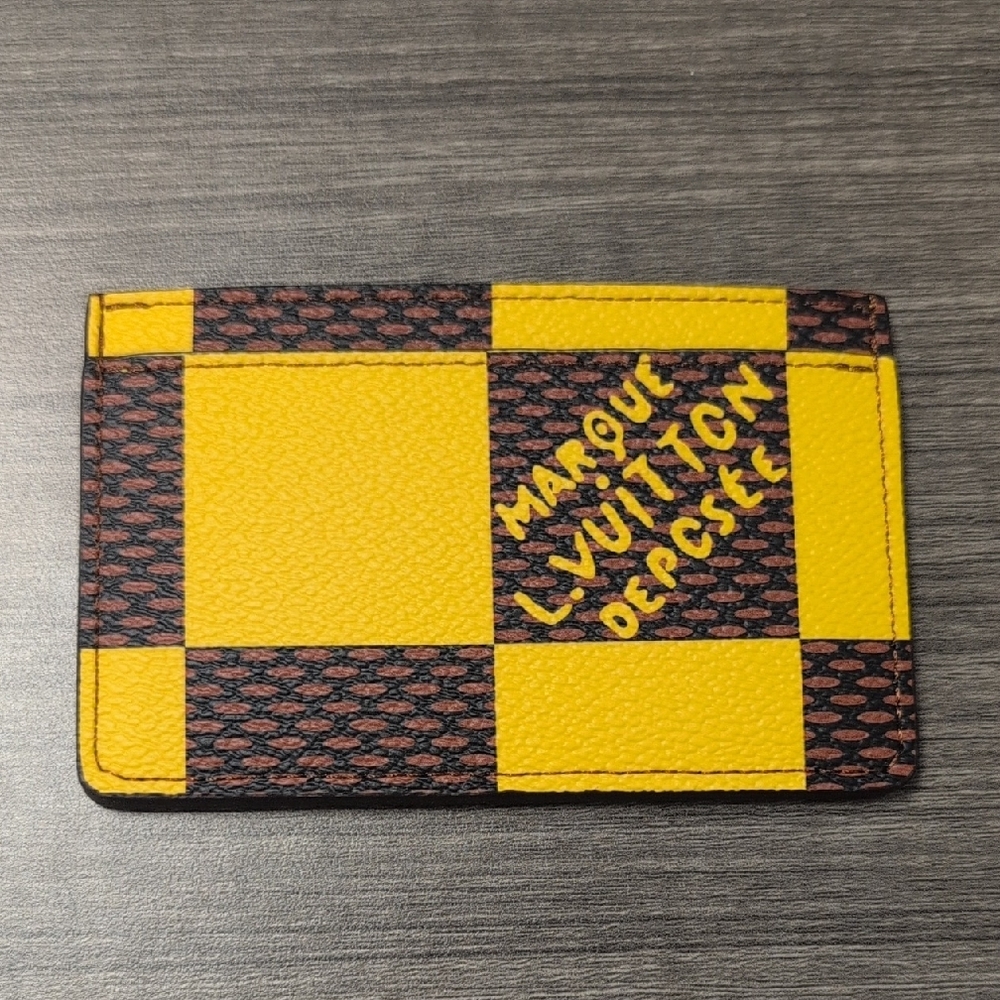 Louis Vuitton Yellow and Brown Card Holder